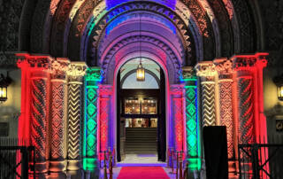 Rainbow lit archway